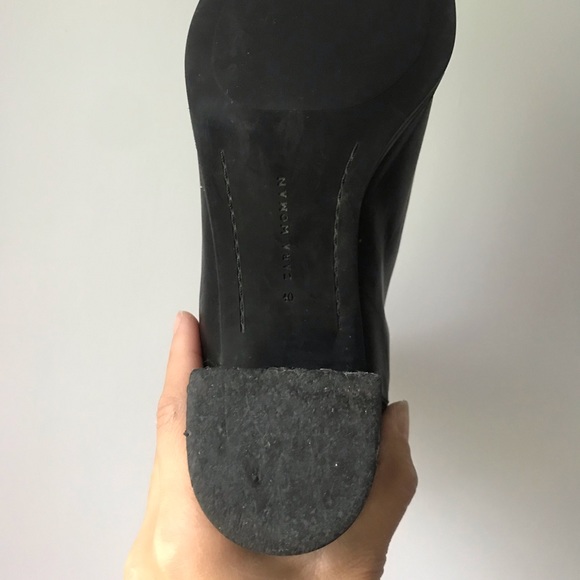 ZARA Block Heel Pointed Toe Leather Ankle Boots - Picture 16 of 16